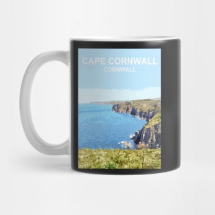 Cape Cornwall England UK. Cornish gift. Kernow fishing harbour Mug